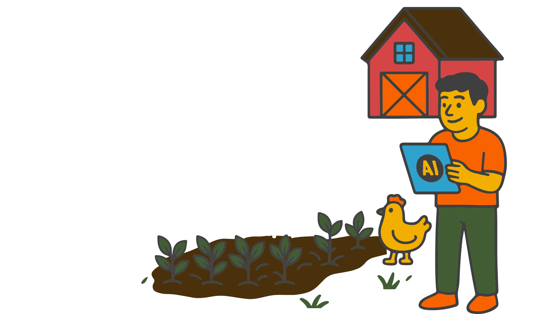 Illustration highlighting community growers and shared projects