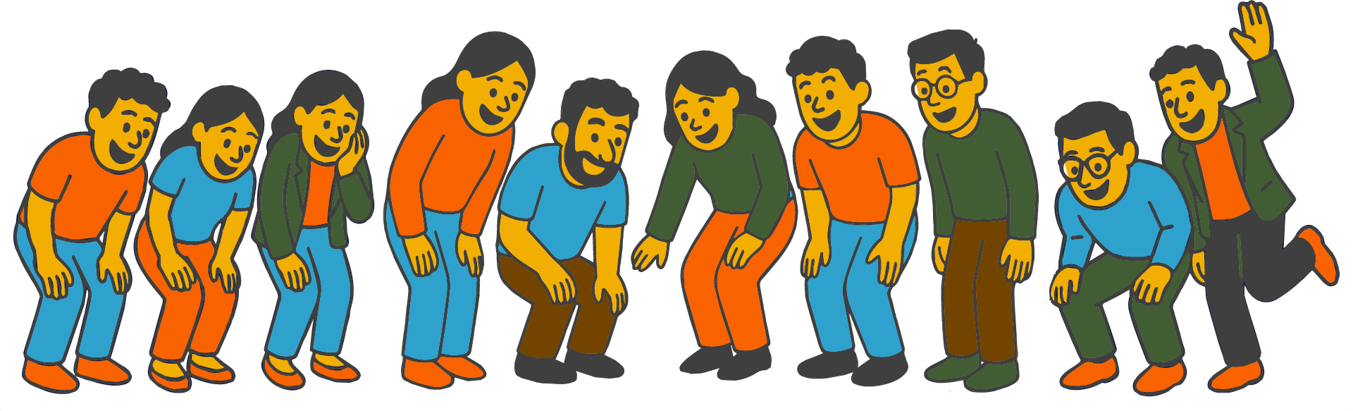 Illustration of gardeners and students using Crop Help