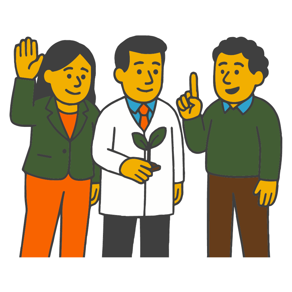 Plant health and agronomy advisor illustration