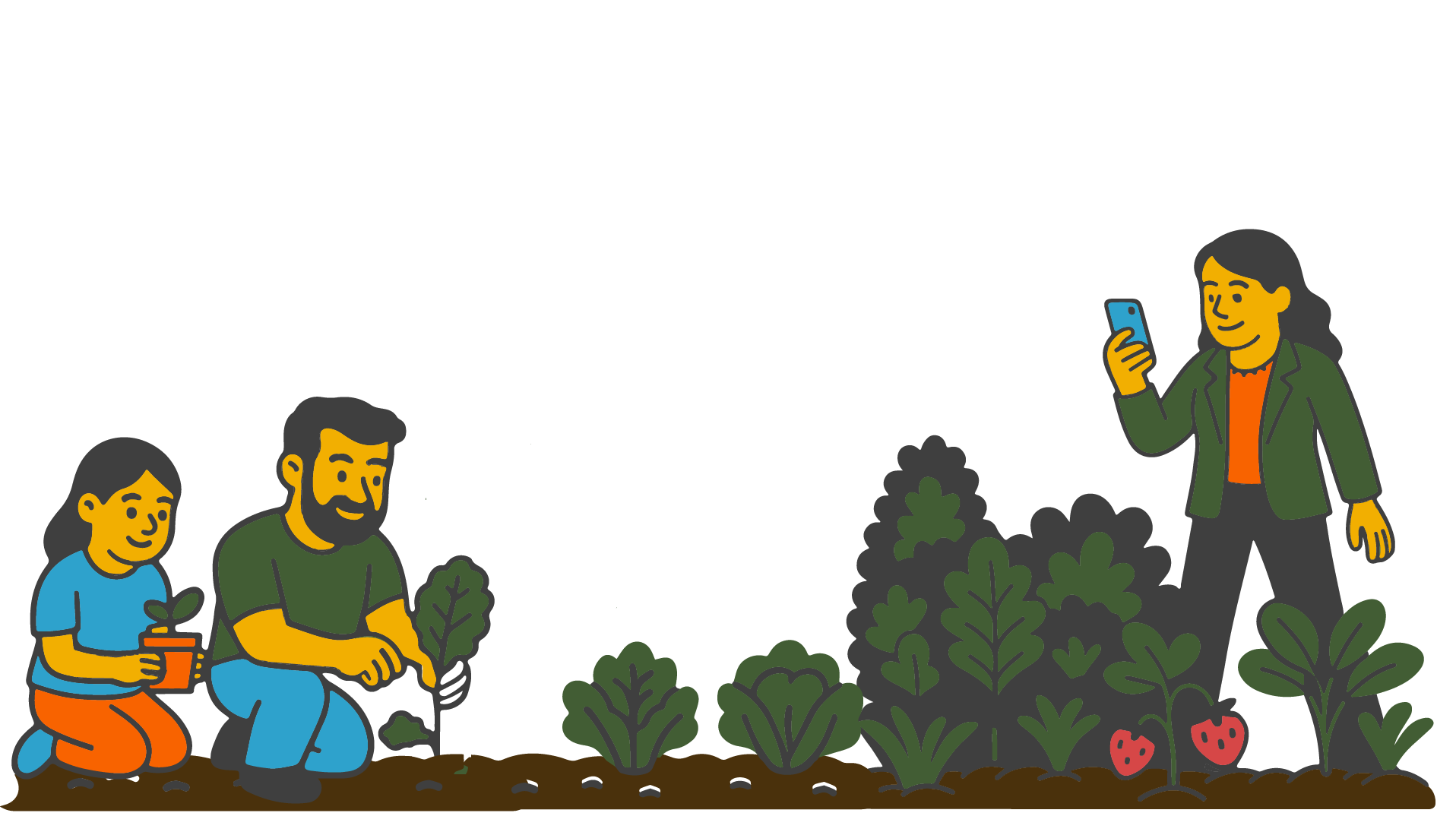 Illustration focused on classrooms and students